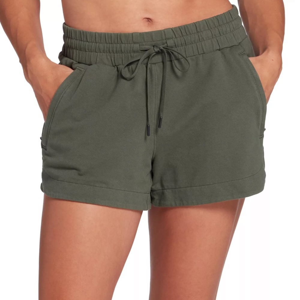 CALIA by Carrie Underwood Women's Twill Shorts Olive Moss XS